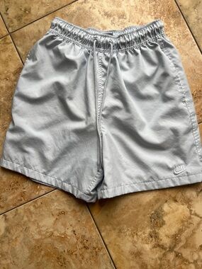 Nike Light Gray Drawstring Athletic Shorts